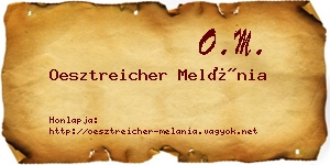 Oesztreicher Melánia névjegykártya